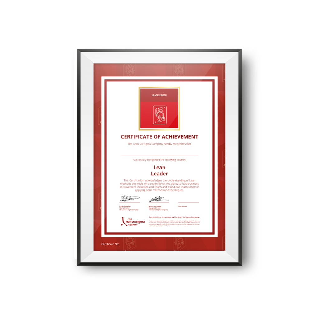 Lean Leader certificate